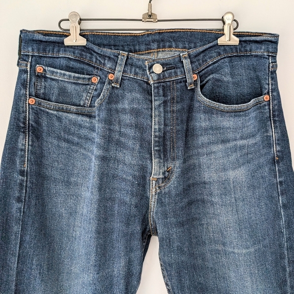 Classic Levi's 505 Men's Blue Denim Jeans ~ Size 34 x 30 - Picture 2 of 9